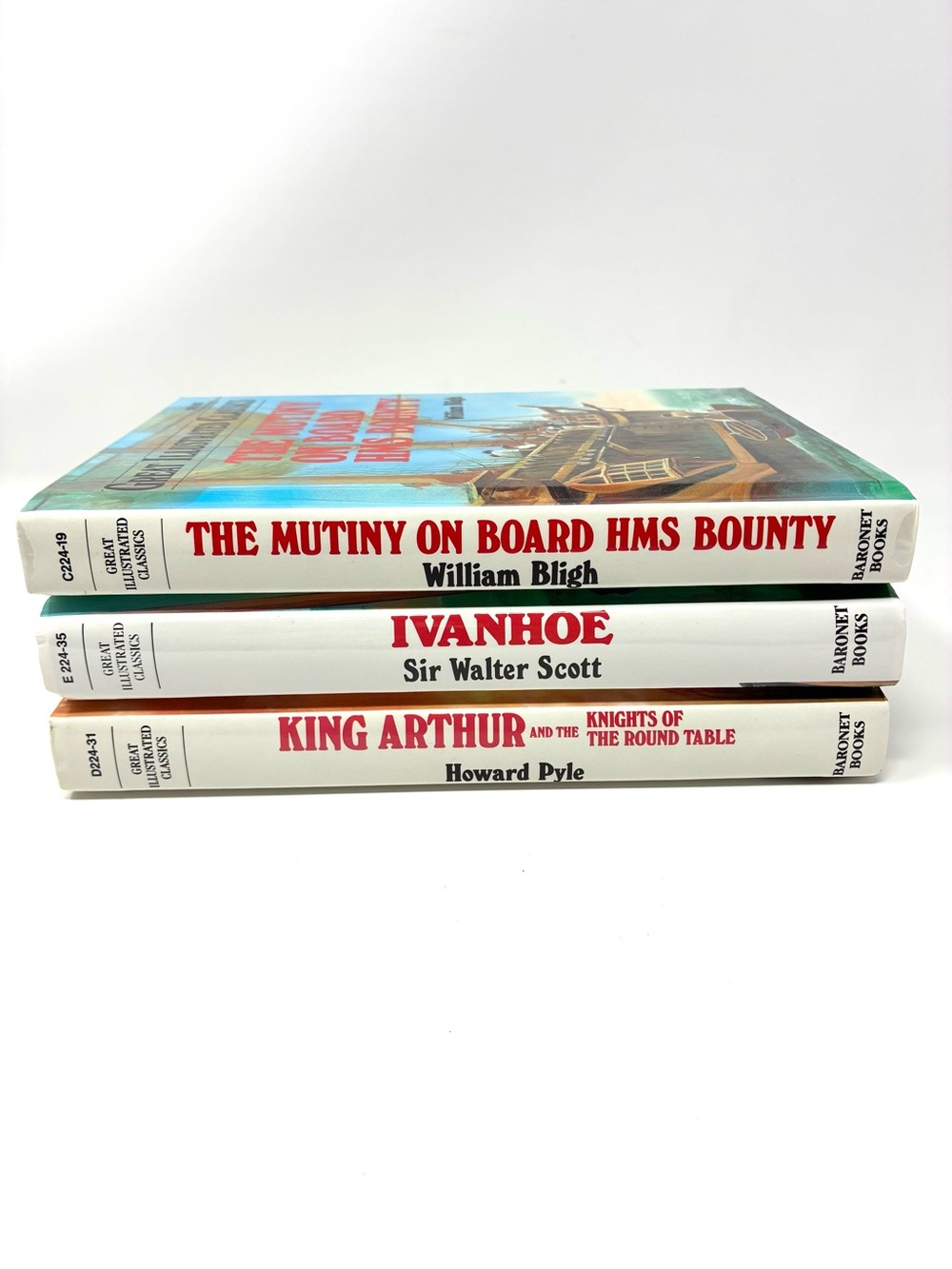 Great Illustrated Classics Lot of 3 Children’s Hardcover Books Ivanhoe K Arthur
